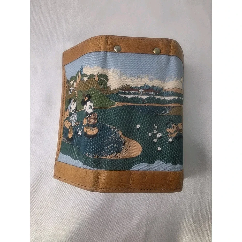 Vintage Disney Key Holder Mickey&Co Sports Club Golf MickeyMinnie Trifold Wallet